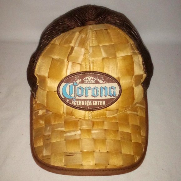 Bio-Domes Headgear Other - Corona Cerveza Extra Baseball Cap:  Woven Bamboo.  Retro 1990. Vintage